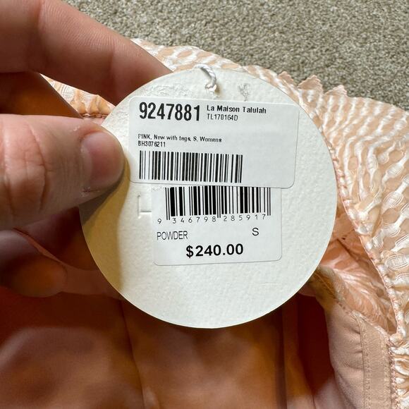 NWT $240 LA MAISON TALULAH Light Pink Blush Off-The-Shoulder Mini Party Dress - Picture 4 of 5